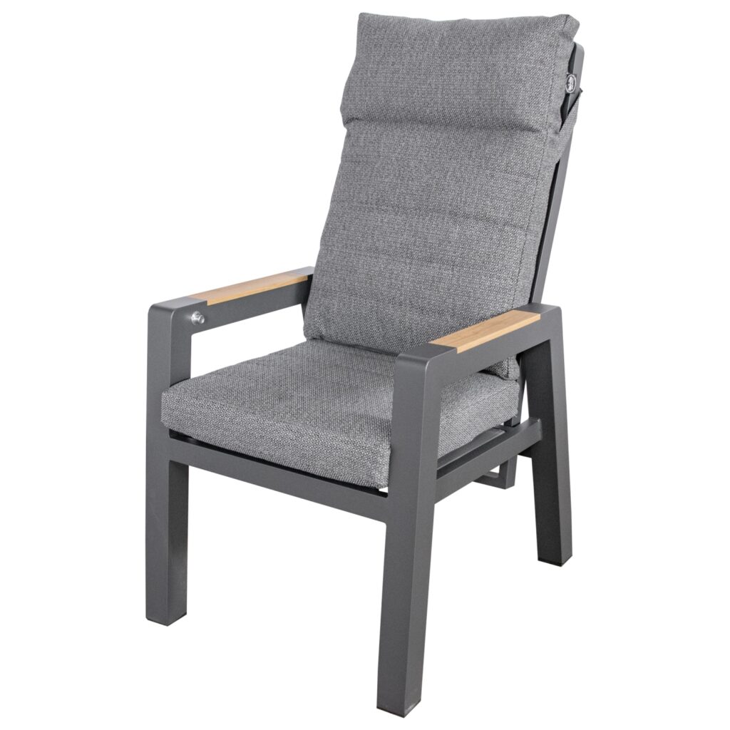 Montana verstelbare tuinstoel + polywood arm Antraciet
