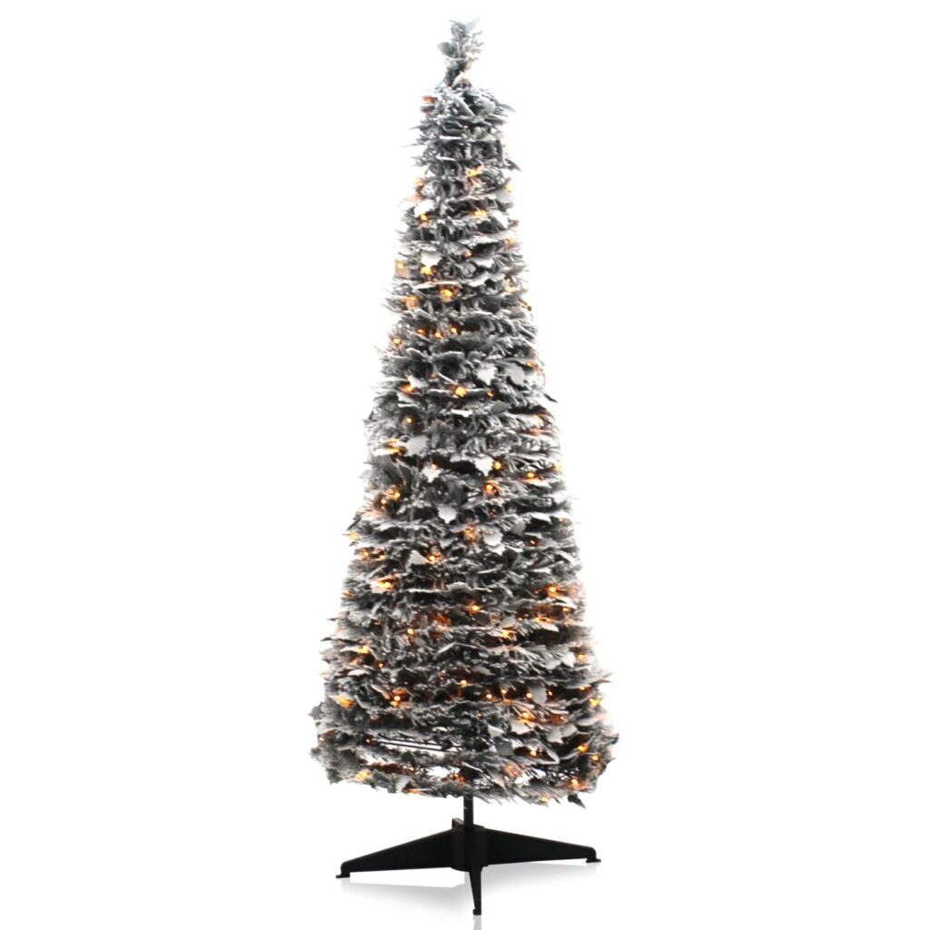 Pop-up kerstboom met sneeuw en 150 LEDs — 120 cm