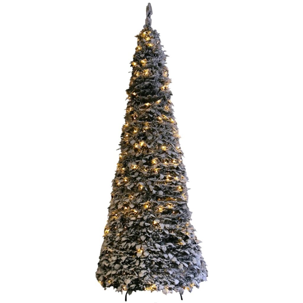 Pop-up kerstboom met sneeuw en 300 LEDs — 210 cm