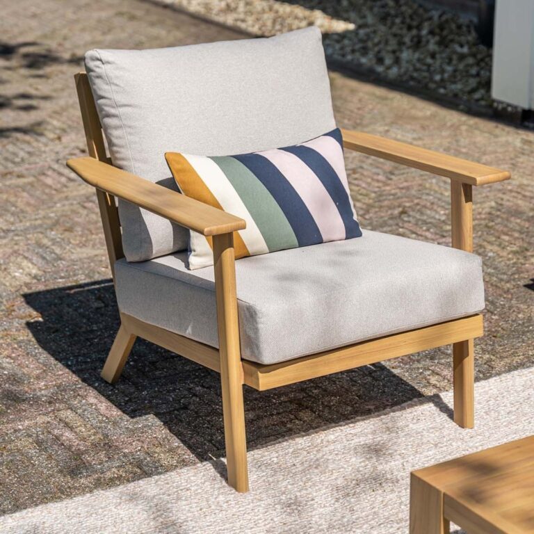 Chicago lounge fauteuil - natural teak look