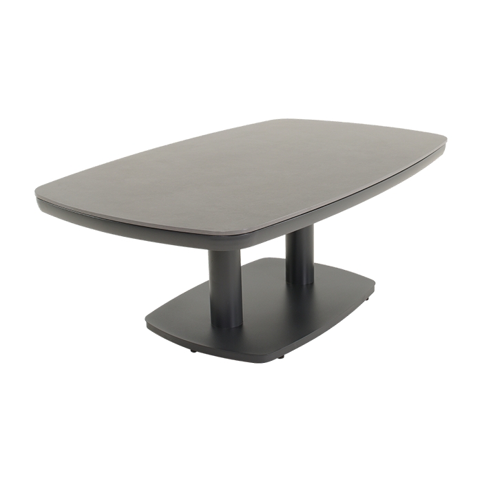 Loungetafel verstelbaar Geneva 135x83cm Deens Ovaal - Antraciet