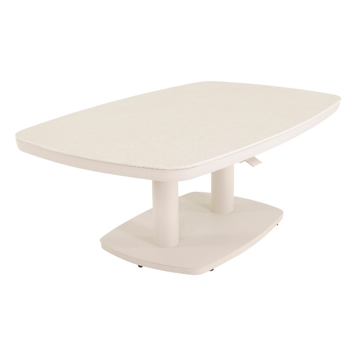 Loungetafel verstelbaar Geneva 135x83cm Deens Ovaal - Crema