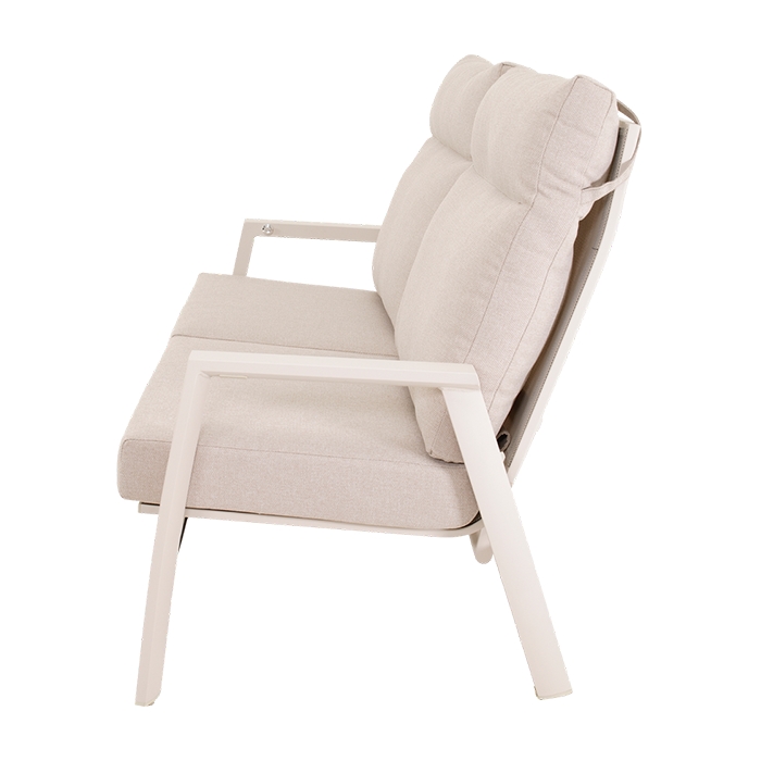 Ohio 2-zits tuin loungebank - verstelbare rug Crema
