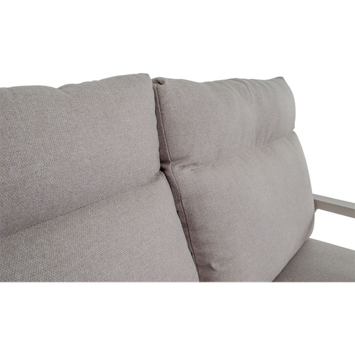 Ohio 2-zits tuin loungebank - verstelbare rug Crema