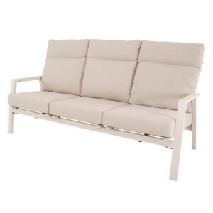 Ohio 3-zits tuin loungebank – verstelbare rug Crema