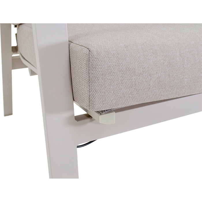 Ohio verstelbare loungestoel - Crema