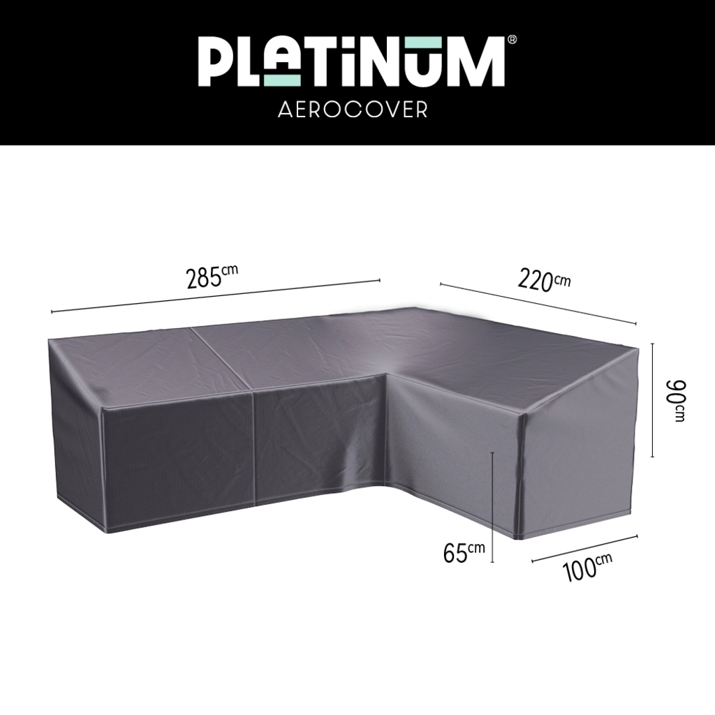 Platinum AeroCover Loungesethoes hoekset RECHTS 285x220x100xH65/90