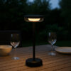 Solar Tafellamp Bobbie Zwart - Touch Dimbaar - 8 branduren - USB laadoptie - extra warm wit