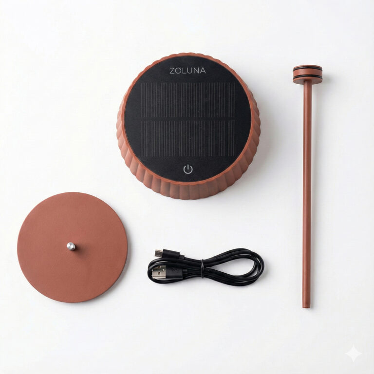 Solar Tafellamp JYP Rusty - Touch Dimbaar - USB laadoptie - extra warm wit