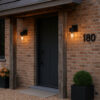 Solar Wandlamp Rob Aluminium - Warm Wit - 2 functies
