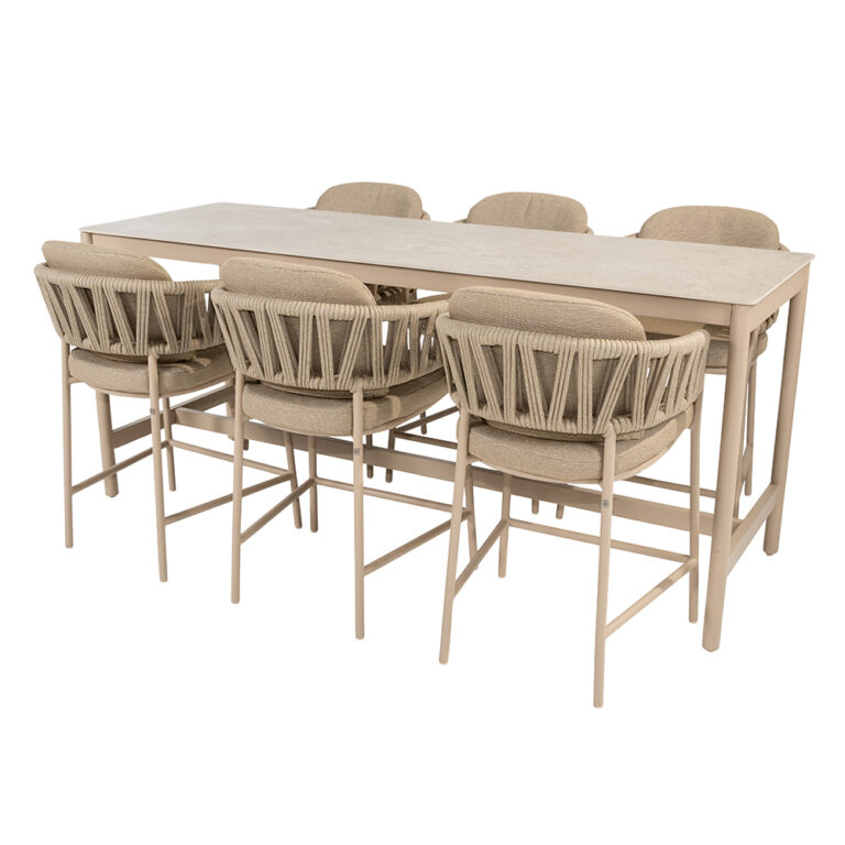 Taste by 4 Seasons Outdoor Calma high dining set - Latte