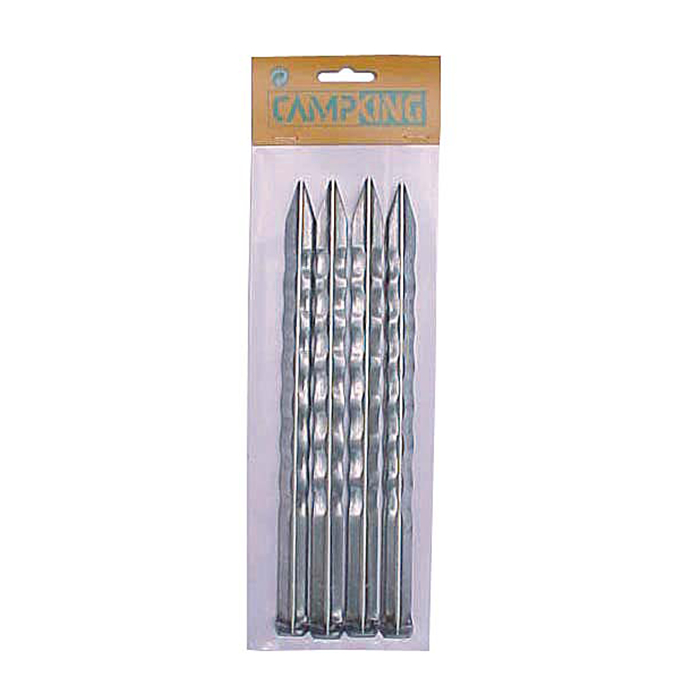 Campking gekartelde tentharing 10 stuks 24 cm