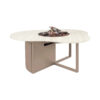 Cosiloft Novi Sandy Beige + stone look vuurtafel