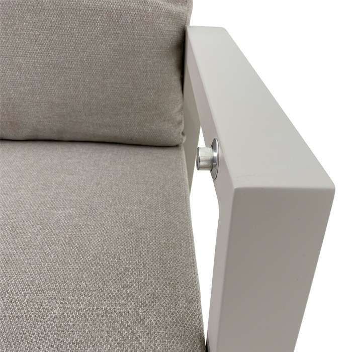 Lesli Ohio 4-delige sofa loungeset - Crema