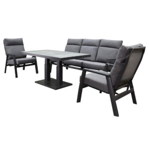 Ohio 4-delige sofa loungeset Antraciet