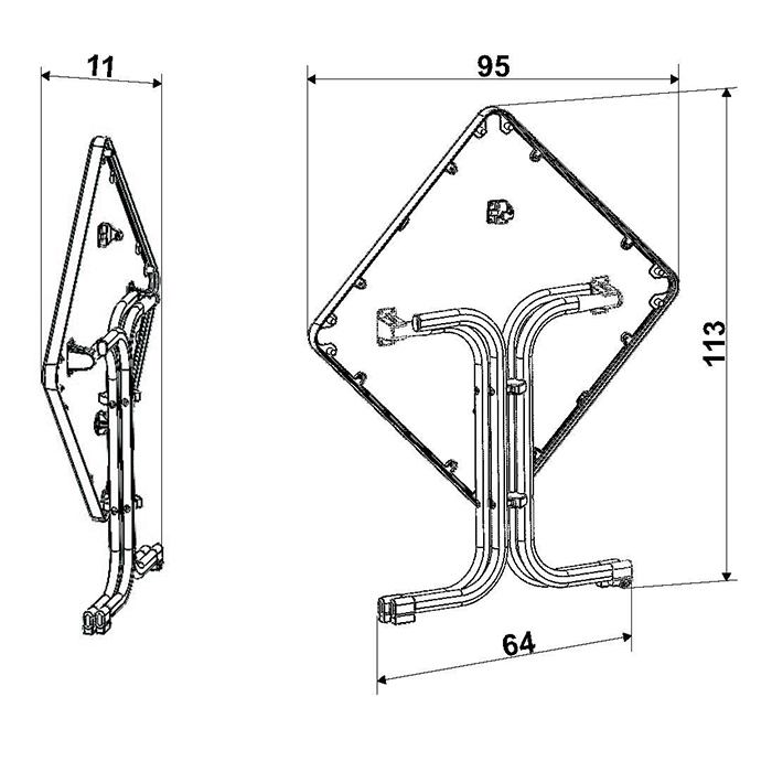 Sieger Boulevard Klaptafel 70x70cm