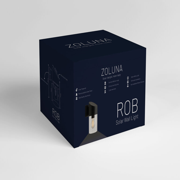 Solar Wandlamp Rob Aluminium - Warm Wit - 2 functies