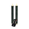 2x LED dinerkaars Antiek Groen 23cm + afstandsbediening