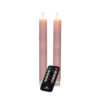 2x LED dinerkaars Roze 23cm + afstandsbediening