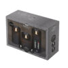 3x LED kaarsen antraciet wax rustiek + bewegende vlam