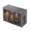 3x LED kaarsen Brons wax rustiek + bewegende vlam