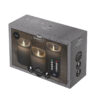 3x LED kaarsen grijs wax rustiek + bewegende vlam