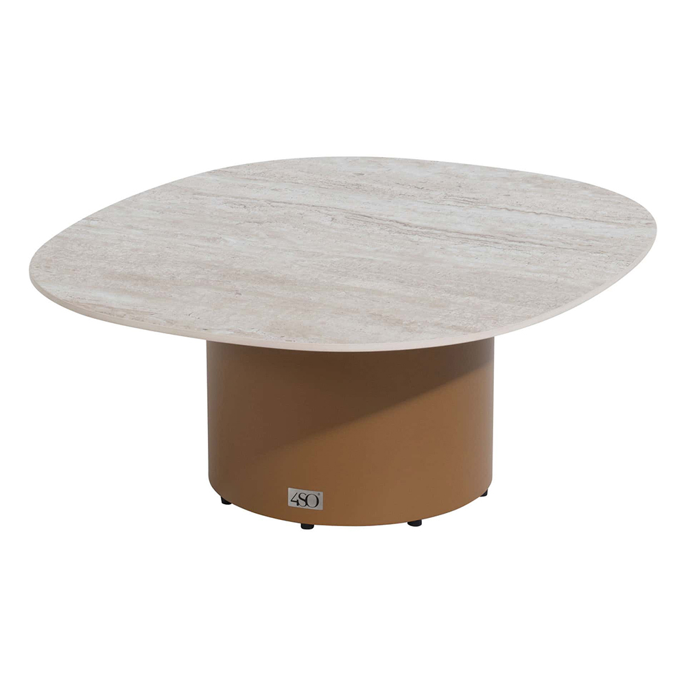 4 Seasons Outdoor Sofie salontafel keramisch travertin 70 x 80 cm - Amber