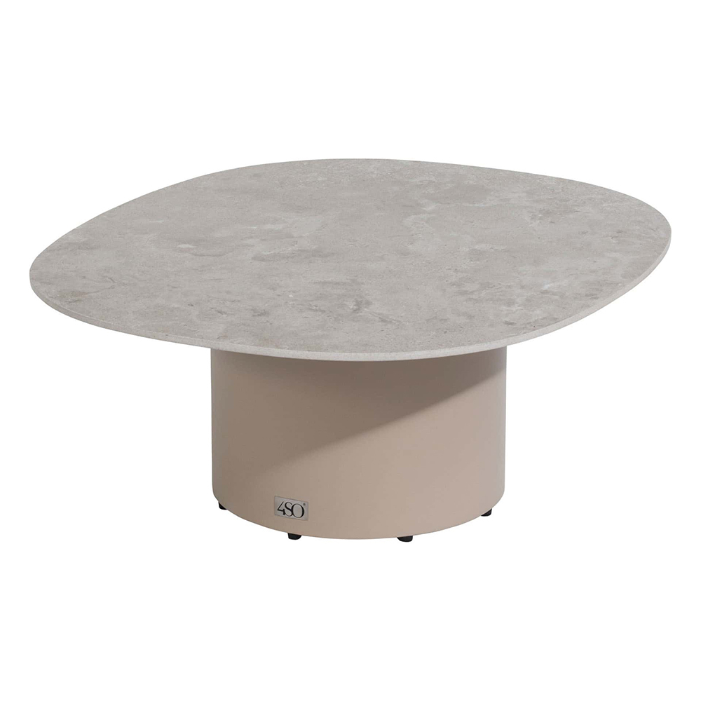 4 Seasons Outdoor Sofie salontafel keramisch travertin 70 x 80 cm - Latte