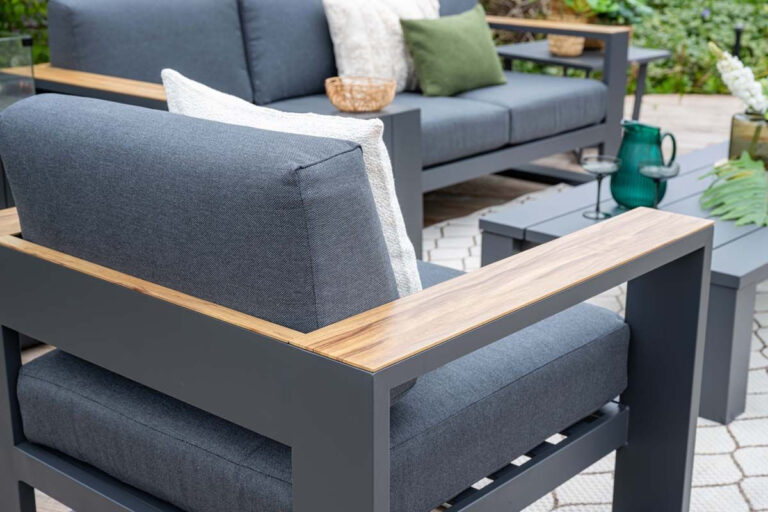 Cube lounge stoel - teak look