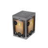 LED Kaars rustiek met bewegende vlam en timer 7,5x10cm - ivoor