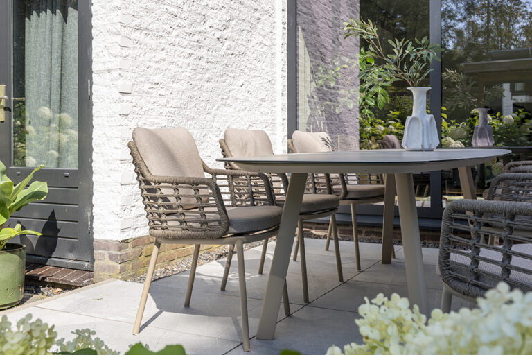 Manolo tuintafel 240x103cm met geprint keramiek tafelblad