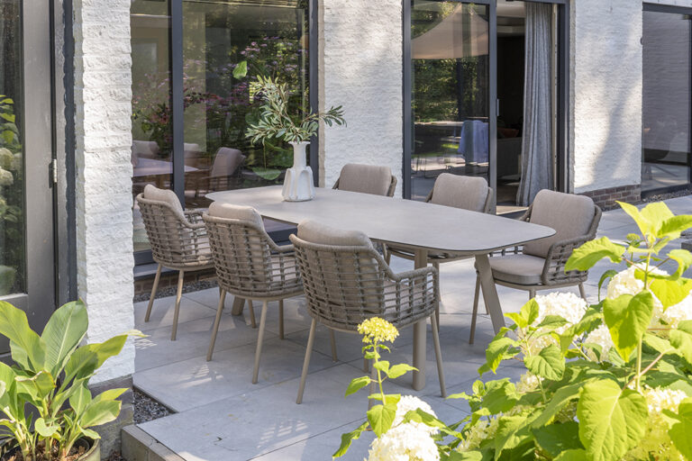 Manolo tuintafel 240x103cm met geprint keramiek tafelblad