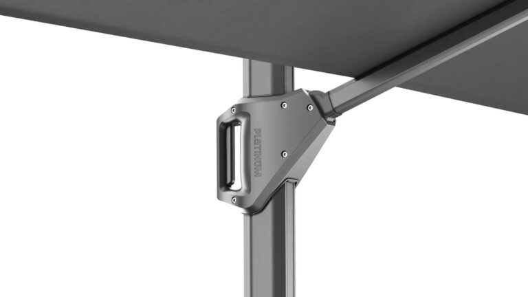 Platinum Sun & Shade Beaufort 320x320cm zweefparasol Havana + 120kg granieten voet