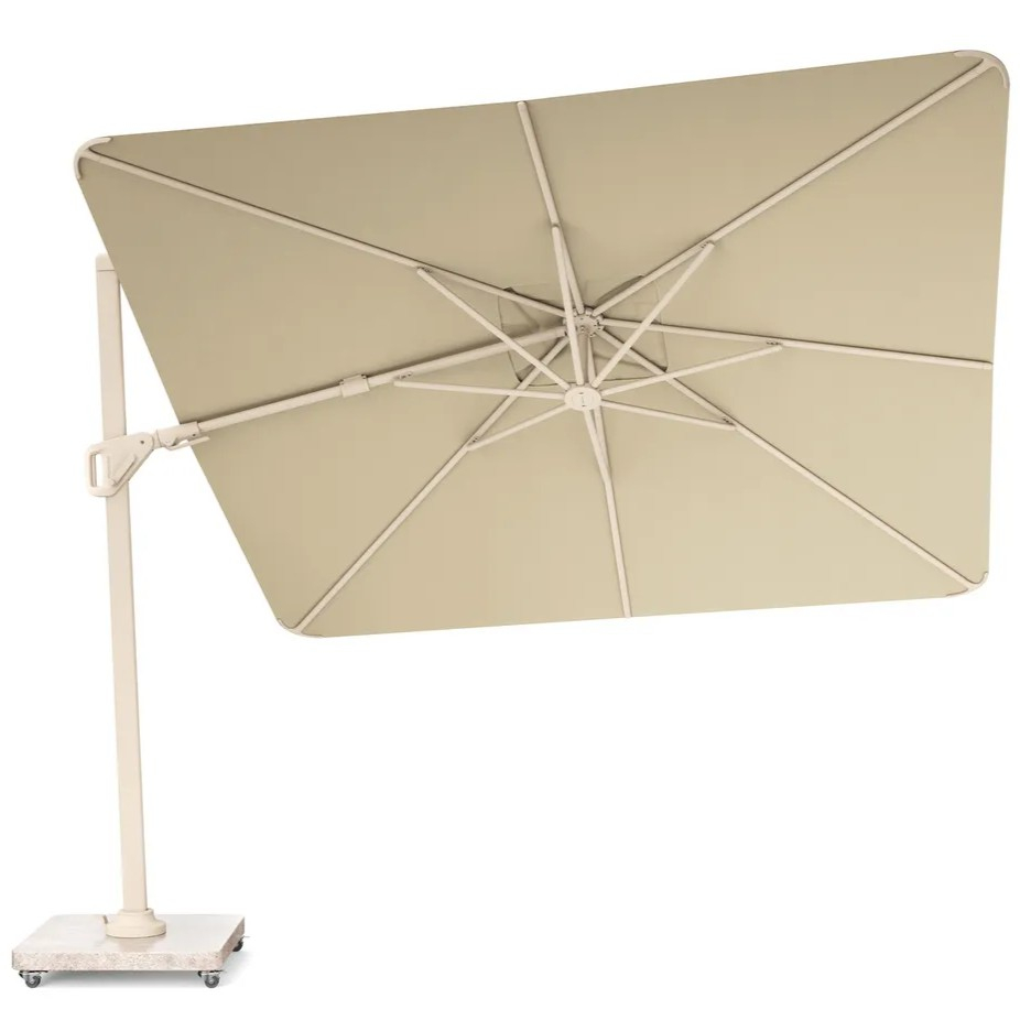 Platinum Sun & Shade Nexus T2 300x300cm zweefparasol Champagne + 90kg granieten voet