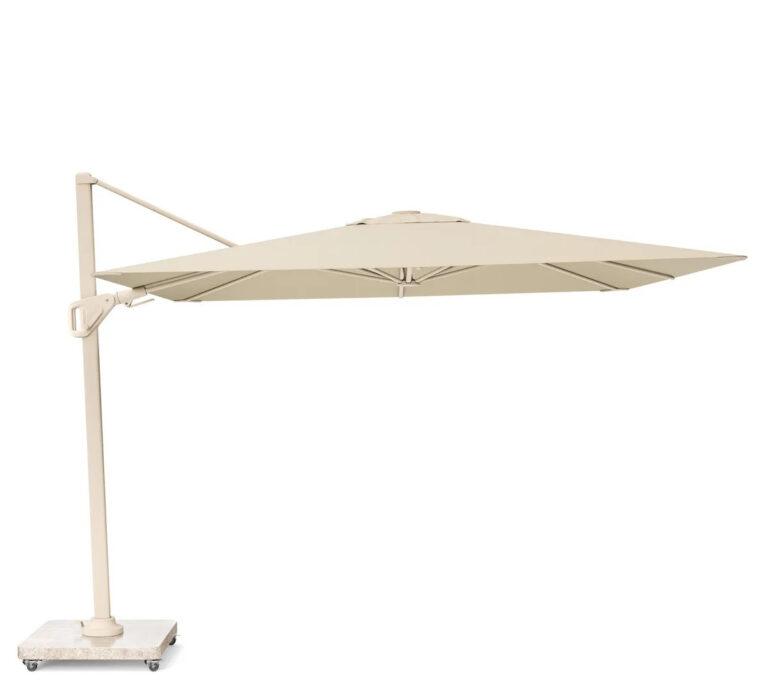 Platinum Sun & Shade Nexus T2 300x300cm zweefparasol Champagne + 90kg granieten voet
