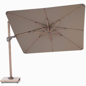 Platinum Sun & Shade Nexus T2 300x300cm zweefparasol Mocca Havana + 90kg granieten voet