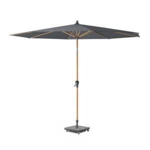 Platinum Sun & Shade parasol Riva teak look 250cm rond – antraciet