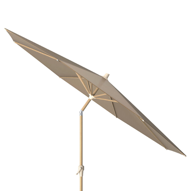 Platinum Sun & Shade parasol Riva teak look 250cm rond – taupe