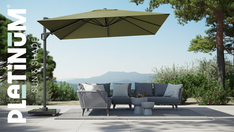 Platinum Sun & Shade Zweefparasolvoet Ancona 120 KG + Zwenkwielen