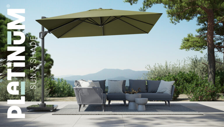 Platinum Sun & Shade Zweefparasolvoet Ancona 90 KG + Zwenkwielen
