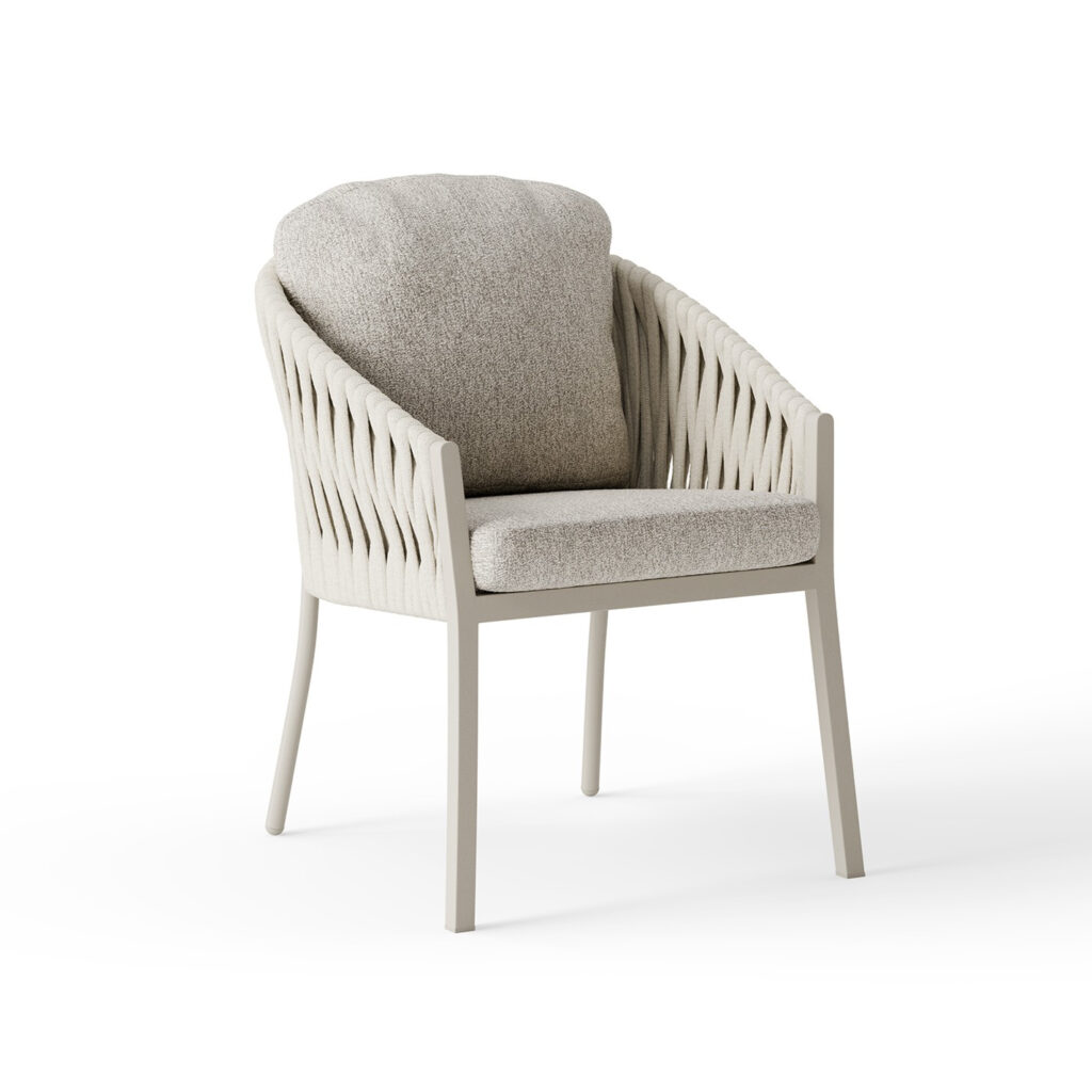 SUNS Avero dining tuinstoel - Camel sand | Misty rope | Seashell bouclé