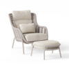 SUNS Casto High Back loungestoel + hocker
