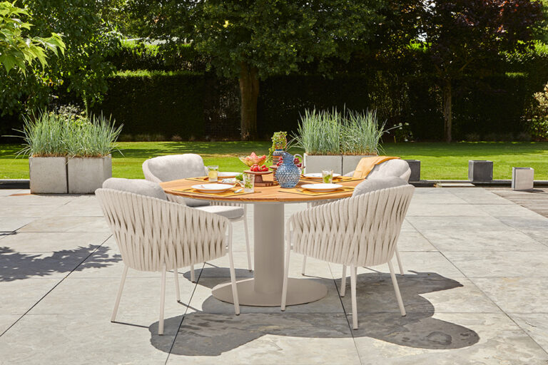 SUNS Nappa tuinstoel - Camel sand | Misty rope | Seashell bouclé