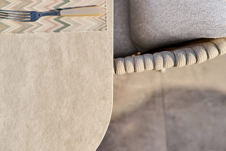 SUNS Nappa tuinstoel - Camel sand | Misty rope | Seashell bouclé