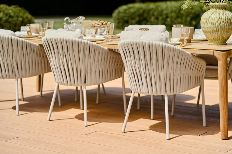 SUNS Nappa tuinstoel - Camel sand | Misty rope | Seashell bouclé