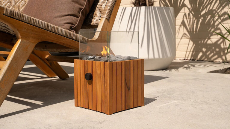 Cosiscoop Timber Gaslantaarn Teak Vierkant