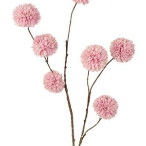 Kunstbloem Pompom spray 98cm Light Purple