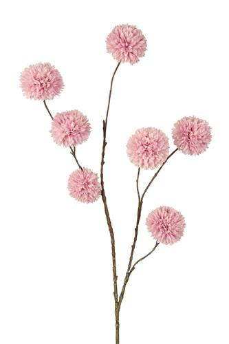 Kunstbloem Pompom spray 98cm Light Purple
