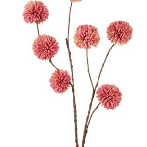 Kunstbloem Pompom spray 98cm Roze