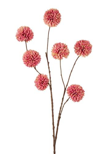 Kunstbloem Pompom spray 98cm Roze